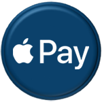 Blue button with Apple Pay Logo